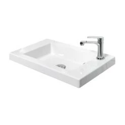 Miller London 60 Wall Hung Two Door Vanity Unit + Basin (White) 6 Miller London 60 Wall Hung Two Door Vanity Unit + Basin (White) -White Bathroom Furniture Shop 166W1 LN 460