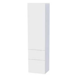 Miller - New York Tall Cabinet with Door Storage & Drawers - White