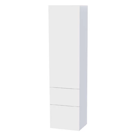 Miller - New York Tall Cabinet with Door Storage & Drawers - White 1 Miller - New York Tall Cabinet with Door Storage & Drawers - White