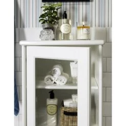 Miller - Traditional 1903 Wall Hung Display Cabinet -White Bathroom Furniture Shop 395H 2 D1 460