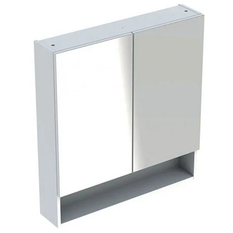 Geberit Selnova Square S 588mm White 2-Door Mirror Cabinet 1 Geberit Selnova Square S 588mm White 2-Door Mirror Cabinet