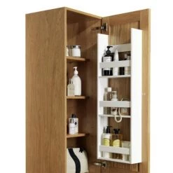 Miller - New York Tall Cabinet with Door Storage & Drawers - White 8 Miller - New York Tall Cabinet with Door Storage & Drawers - White -White Bathroom Furniture Shop 594H 2 D1NNN 460