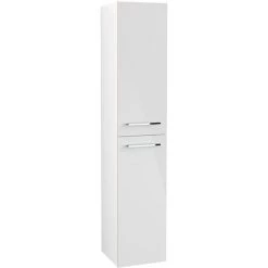 Villeroy and Boch Avento Crystal White Wall Hung Tall Cabinet