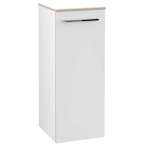 Villeroy and Boch Avento Crystal White Wall Hung Side Cabinet 1 Villeroy and Boch Avento Crystal White Wall Hung Side Cabinet