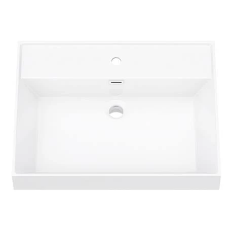 Arezzo Countertop Basin Unit - Gloss White with Black Frame - 800mm inc. Basin 4 Arezzo Countertop Basin Unit - Gloss White with Black Frame - 800mm inc. Basin - Image 4
