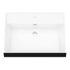 Arezzo Countertop Basin Unit - Gloss White with Black Frame - 800mm inc. Gloss Black Basin 5 Arezzo Countertop Basin Unit - Gloss White with Black Frame - 800mm inc. Gloss Black Basin -White Bathroom Furniture Shop AZ8WB2DBLK d2 460