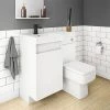Arezzo 900mm Gloss White Combination Bathroom Suite Unit (inc. Cistern + Square Toilet)