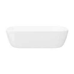 Arezzo Floating Basin Shelf with Drawer - Matt White - 600mm inc. Curved Rectangular Basin -White Bathroom Furniture Shop AZCTWHT6B1 n d4 460