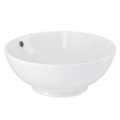 Arezzo Floating Basin Shelf with Drawer - Matt White - 600mm inc. Round Basin -White Bathroom Furniture Shop AZCTWHT6B4 d2 460