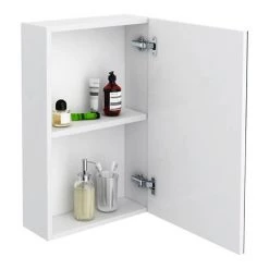 Brooklyn 450mm Gloss White Bathroom Mirror Unit -White Bathroom Furniture Shop B45MGW d2 460