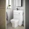 Brooklyn 500mm White Gloss 2-In-1 Combined Wash Basin & Toilet
