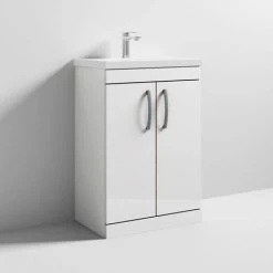 Brooklyn 600 Gloss White Floor Standing Vanity Unit with Thin-Edge Basin 9 Brooklyn 600 Gloss White Floor Standing Vanity Unit with Thin-Edge Basin -White Bathroom Furniture Shop BFS6WHTTE nd3 460