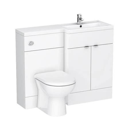 Brooklyn 1100mm White Gloss Combination Furniture Pack 2 Brooklyn 1100mm White Gloss Combination Furniture Pack - Image 2
