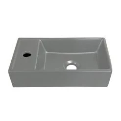 Bromley White Cloakroom Vanity Unit (incl. Grey Basin + Brushed Brass Handle) 6 Bromley White Cloakroom Vanity Unit (incl. Grey Basin + Brushed Brass Handle) -White Bathroom Furniture Shop BR4WHTBBG d2 460
