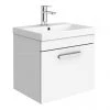 Brooklyn 500 Gloss White Wall Hung 1-Drawer Vanity Unit with Thin-Edge Basin