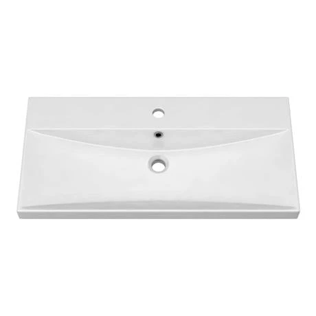 Brooklyn 800 Gloss White Wall Hung 1-Drawer Vanity Unit with Thin-Edge Basin 2 Brooklyn 800 Gloss White Wall Hung 1-Drawer Vanity Unit with Thin-Edge Basin - Image 2