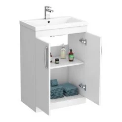 Brooklyn Gloss White Vanity Furniture Package 8 Brooklyn Gloss White Vanity Furniture Package -White Bathroom Furniture Shop BWHTPK d2 460