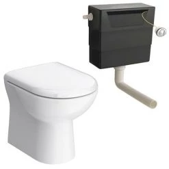 Cove 500mm BTW Toilet Unit inc. Cistern + Soft Close Seat (Depth 330mm) 5 Cove 500mm BTW Toilet Unit inc. Cistern + Soft Close Seat (Depth 330mm) -White Bathroom Furniture Shop C5033BTWWC d2 460