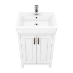 Chatsworth Traditional White Vanity - 560mm Wide 10 Chatsworth Traditional White Vanity - 560mm Wide -White Bathroom Furniture Shop C560WHT D4 460