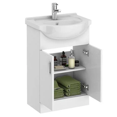 Cove Vanity Unit Cloakroom Suite + Basin Mixer Tap (W1050 x D300mm) 3 Cove Vanity Unit Cloakroom Suite + Basin Mixer Tap (W1050 x D300mm) - Image 3