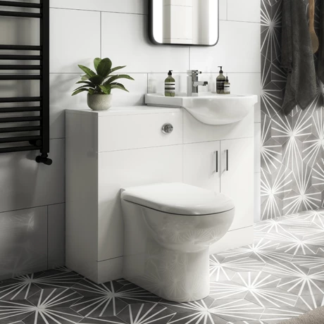 Cove Vanity Unit Cloakroom Suite + Basin Mixer Tap (W1050 x D300mm) 1 Cove Vanity Unit Cloakroom Suite + Basin Mixer Tap (W1050 x D300mm)