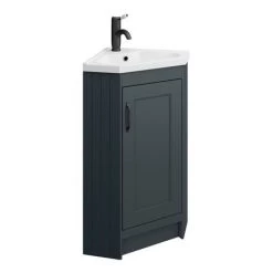 Chatsworth Traditional Graphite Corner Vanity Unit with Matt Black Handle 7 Chatsworth Traditional Graphite Corner Vanity Unit with Matt Black Handle -White Bathroom Furniture Shop CHATCRNBLKMB d3 460
