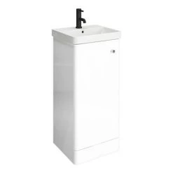 Cruze 400mm Curved Gloss White Vanity Unit 6 Cruze 400mm Curved Gloss White Vanity Unit -White Bathroom Furniture Shop CRZ4VW d2 460