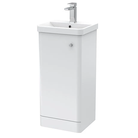 Cruze 400mm Curved Gloss White Vanity Unit 1 Cruze 400mm Curved Gloss White Vanity Unit