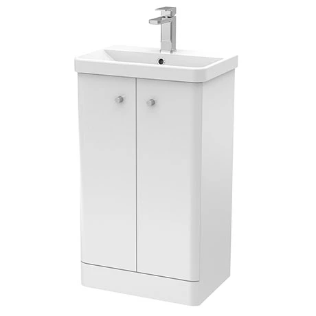 Cruze 500mm Curved Gloss White Vanity Unit 1 Cruze 500mm Curved Gloss White Vanity Unit