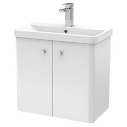 Cruze 600mm Curved Gloss White Wall Hung Vanity Unit 11 Cruze 600mm Curved Gloss White Wall Hung Vanity Unit -White Bathroom Furniture Shop CRZ6WHVW d5 460