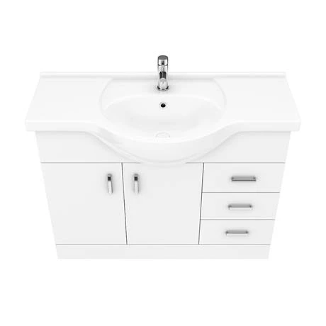 Cove White 1050mm Large Vanity Unit 5 Cove White 1050mm Large Vanity Unit - Image 5