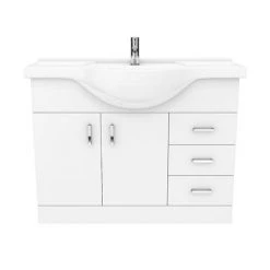 Cove White 1050mm Large Vanity Unit 11 Cove White 1050mm Large Vanity Unit -White Bathroom Furniture Shop CV1050 D5 460