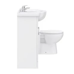 Cove 1150mm Vanity Unit Cloakroom Suite (Gloss White - Depth 300mm) -White Bathroom Furniture Shop CV1150CS n d2 460