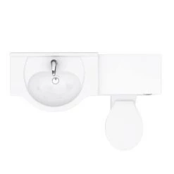 Cove 1150mm Vanity Unit Cloakroom Suite (Gloss White - Depth 300mm) -White Bathroom Furniture Shop CV1150CS n d3 460