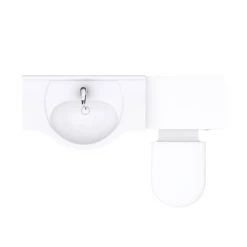 Cove 1250mm Vanity Unit Bathroom Suite + Tap (High Gloss White - Depth 330mm) -White Bathroom Furniture Shop CV1250CSB n d2 460