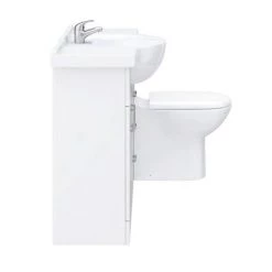 Cove 1520mm Vanity Unit Bathroom Suite (High Gloss White - Depth 330mm) 11 Cove 1520mm Vanity Unit Bathroom Suite (High Gloss White - Depth 330mm) -White Bathroom Furniture Shop CV1520BS D5 460
