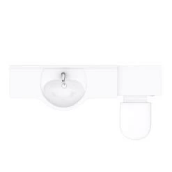 Cove 1700mm Vanity Unit Suite + Tap (High Gloss White - Depth 330mm) -White Bathroom Furniture Shop CV1700BST n d6 460