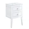 Crosswater Canvass White Gloss 485mm Double Drawer Unit with Carrara Marble Effect Worktop