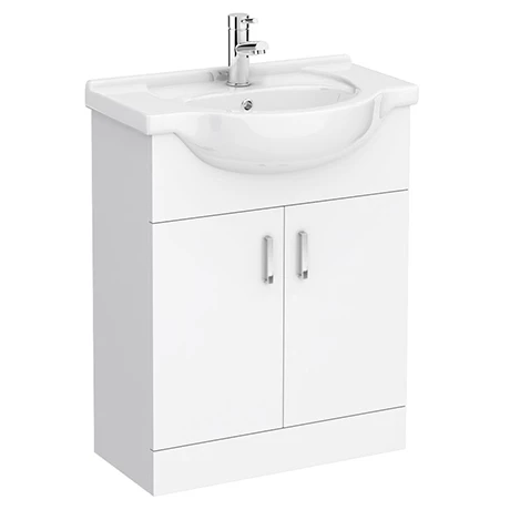 Cove White 650mm Vanity Unit (Flat Packed) 1 Cove White 650mm Vanity Unit (Flat Packed)