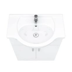 Cove White 650mm Vanity Unit -White Bathroom Furniture Shop CV650 D4 460