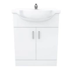 Cove White 650mm Vanity Unit -White Bathroom Furniture Shop CV650 D5 460