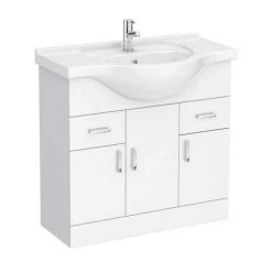 Cove White 850mm Vanity Unit