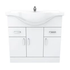 Cove White 850mm Vanity Unit 11 Cove White 850mm Vanity Unit -White Bathroom Furniture Shop CV850 D5 460