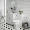 Chatsworth White Marble 610mm Traditional White Vanity Unit + Toilet Package