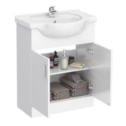 Cove Bathroom Furniture Pack (5 Piece - White Gloss) -White Bathroom Furniture Shop Cove Bathroom Furniture Pack 5 Piece d2 460