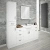 Cove Bathroom Furniture Pack (5 Piece - White Gloss)