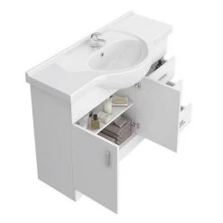 Cove White 1050mm Large Vanity Unit 9 Cove White 1050mm Large Vanity Unit -White Bathroom Furniture Shop Cove White 1050mm Large Vanity Unit n detail1 460