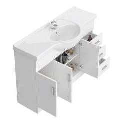 Cove White 1200mm Large Vanity Unit 7 Cove White 1200mm Large Vanity Unit -White Bathroom Furniture Shop Cove White 1200mm Large Vanity Unit n d1 460