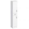 Cove White 350mm Gloss Tallboy Unit - Depth 330mm