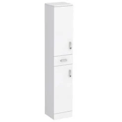 Cove White 350mm Gloss Tallboy Unit - Depth 330mm